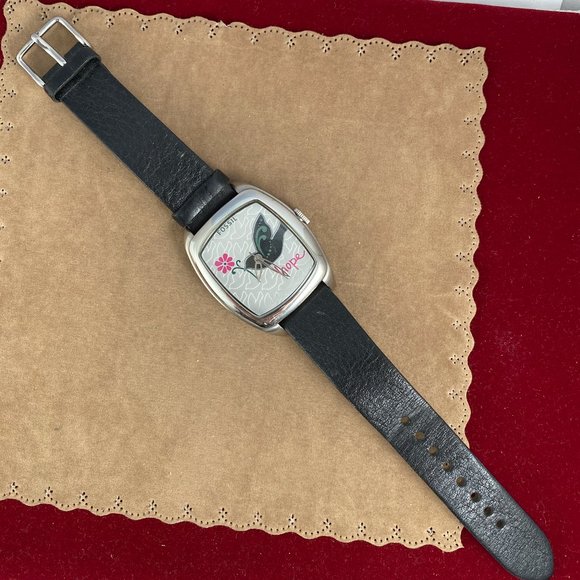 Fossil “HOPE” Watch with Etched  Dove, Flowers, and Hope main image 4